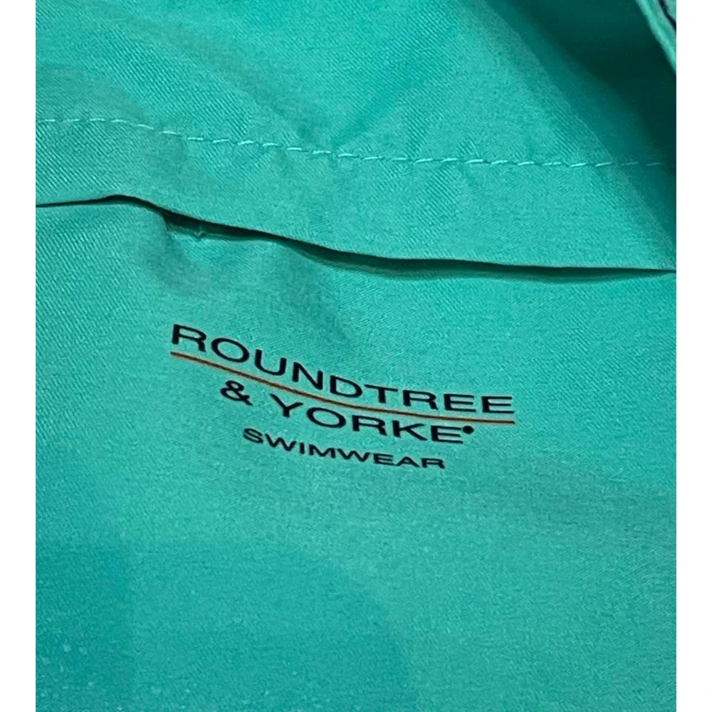 Roundtree & Yorke Swim Trunks Men Large Swimwear Board Short Striped Zip Pockets